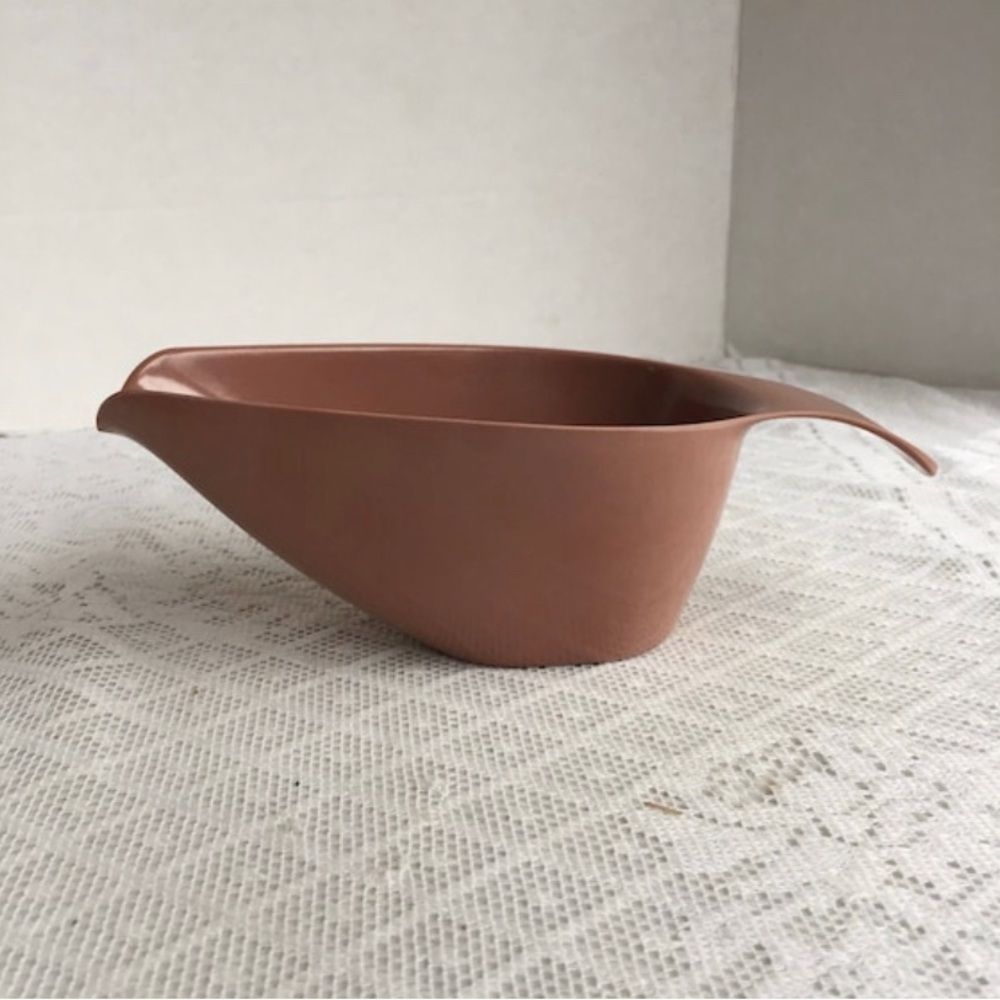 Brown Melamine Mid Century Gravy Boat